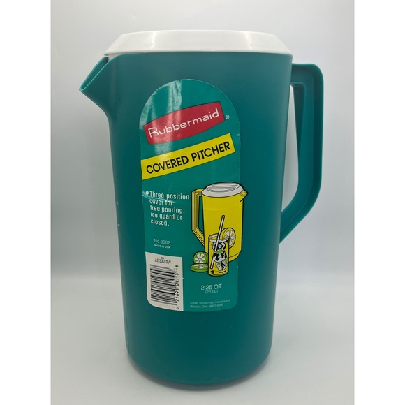 Rubbermaid Other - Rubbermaid 2.25 QT Covered Pitcher 1992 Vtg Made in USA NWT New Old Stock